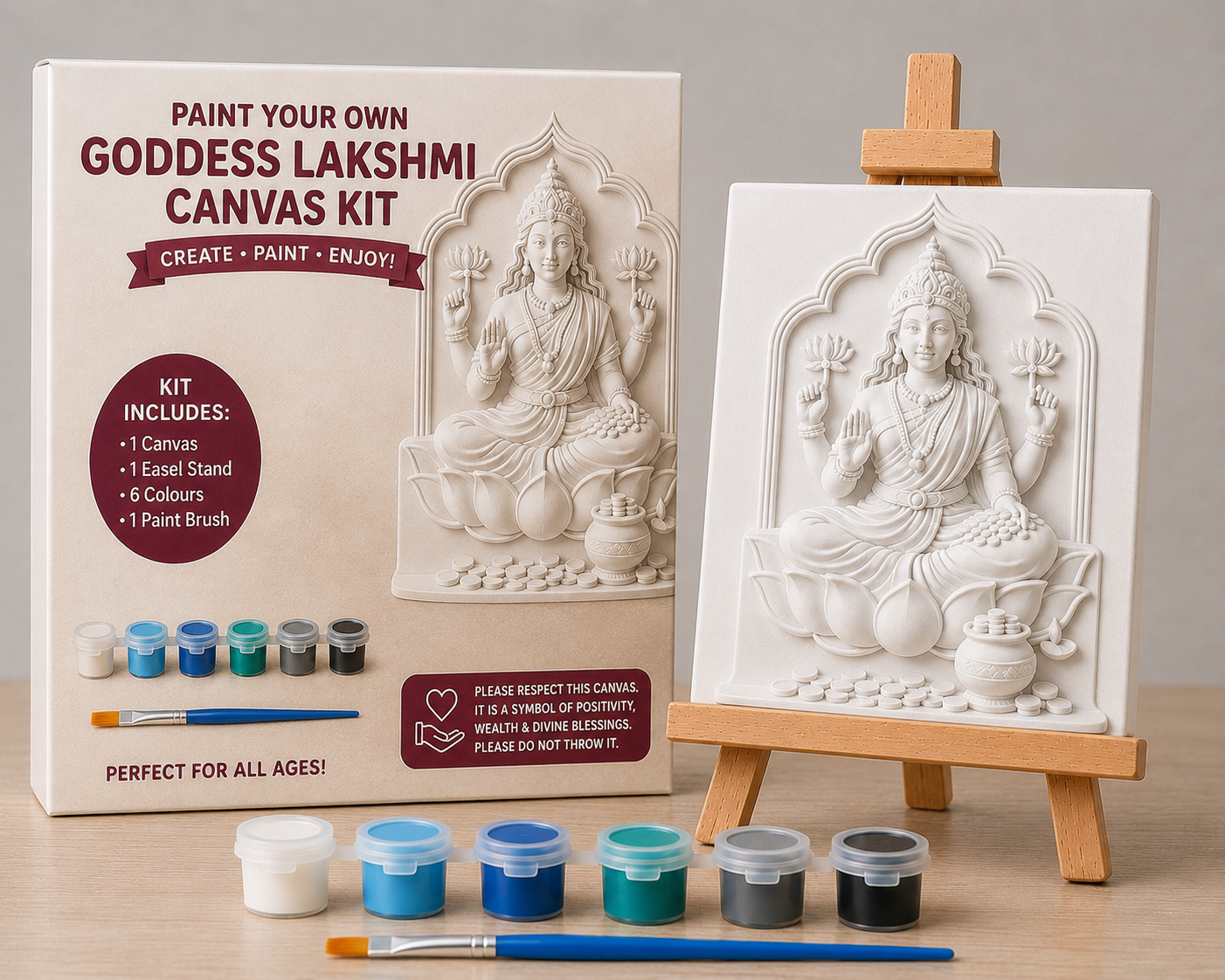 Goddess lakshmi canvas kit