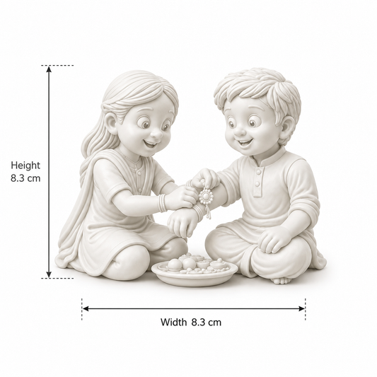 DIY Raksha Bandhan paintable figurine kit - Brother & sister