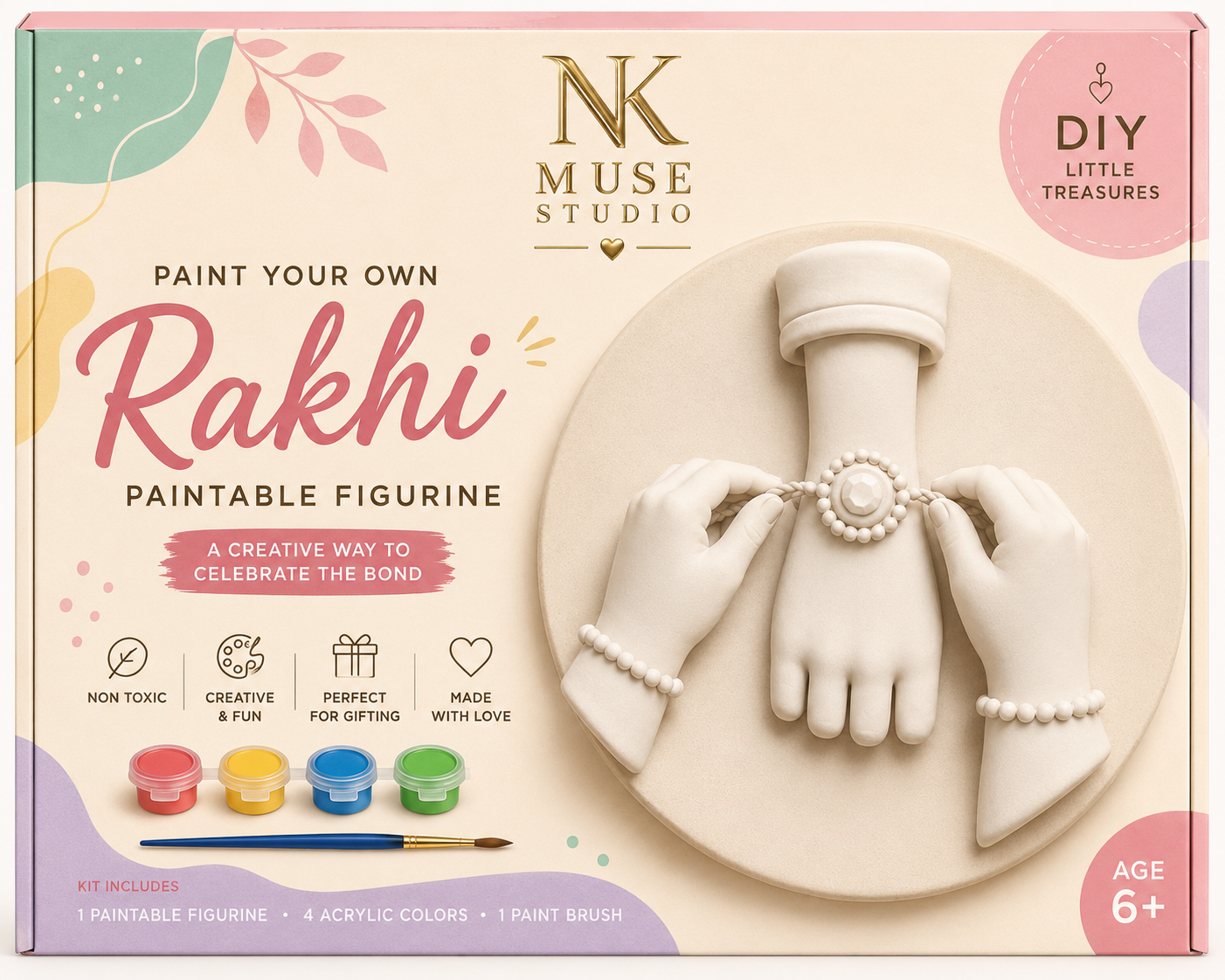 DIY paintable Rakhi plaque
