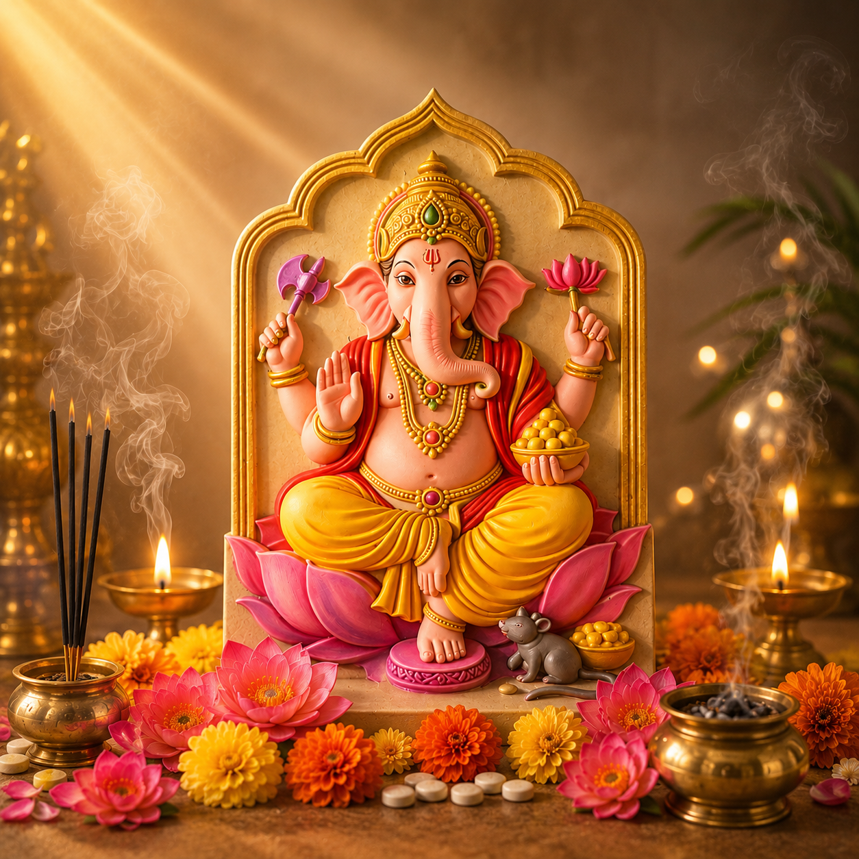 Lord Ganesha canvas paint kit