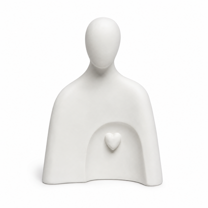 Minimalist Heart Sculpture | Modern Home Decor Accent