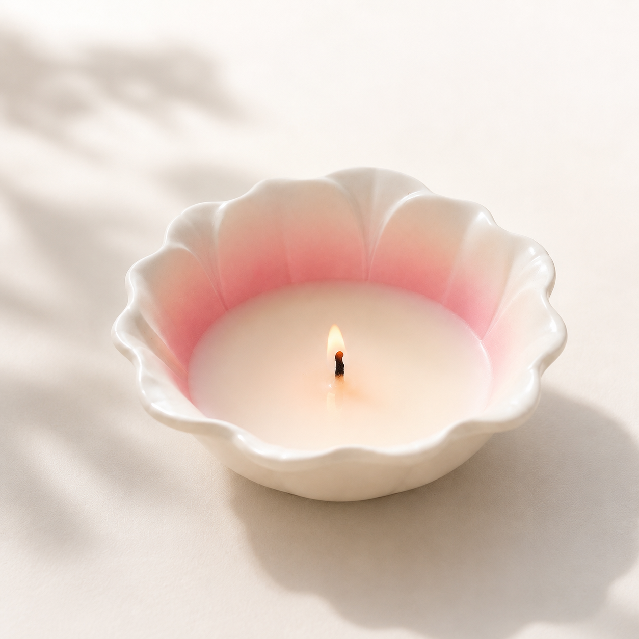 Blush Lotus bowl - Handmade decorative trinket bowl
