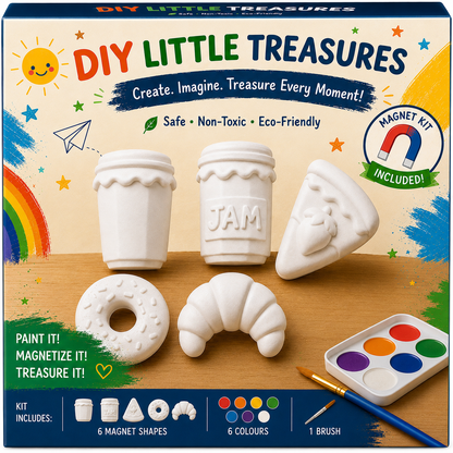 DIY Little treasures - food magnet painting kit ( set of 5 )
