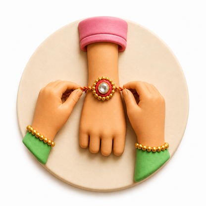 DIY paintable Rakhi plaque