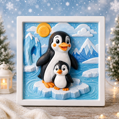 Penguin paradise canvas kit