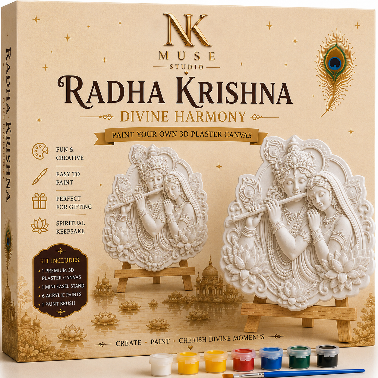 Radha Krishna divine harmony canvas kit .