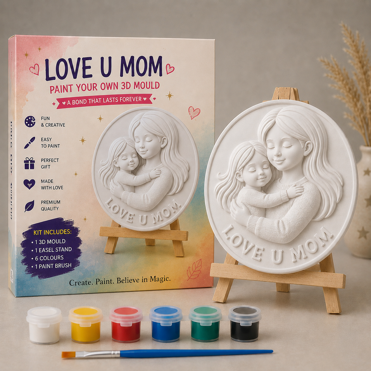 Love U MOM DIY 3D paint kit