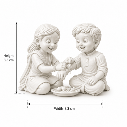 DIY Raksha Bandhan paintable figurine kit - Brother & sister