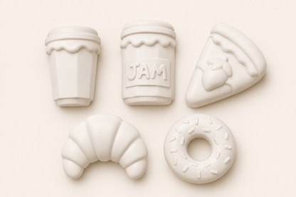 DIY Little treasures - food magnet painting kit ( set of 5 )