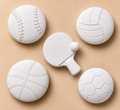 GAME ON - Paintable sports figurines kit ( Set of 5 )