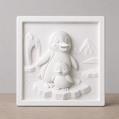 Penguin paradise canvas kit