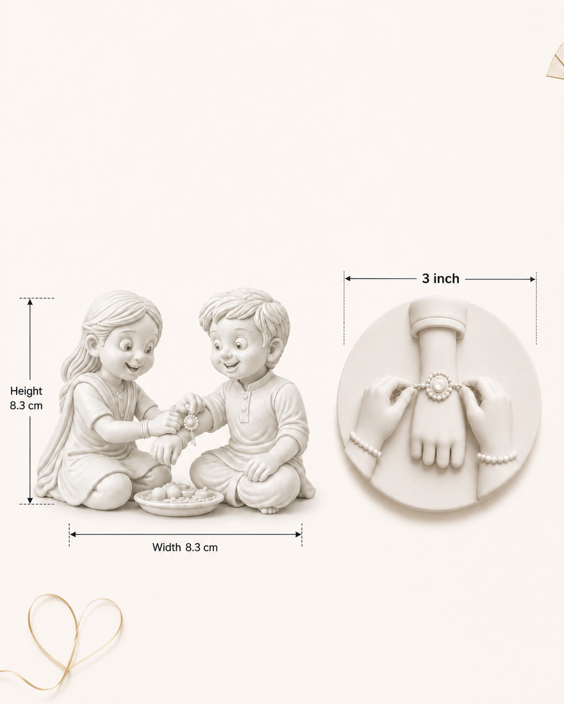 Rakhi DIY paintable magnet kit ( set of 2 ) |NK Muse Studio