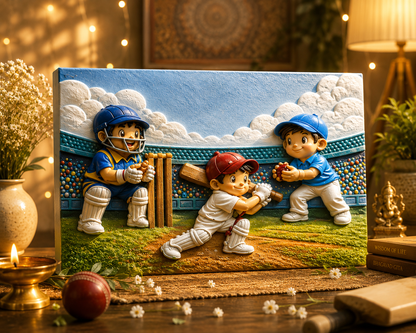 Little cricket champs 3D canvas kit