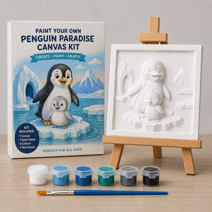 Penguin paradise canvas kit