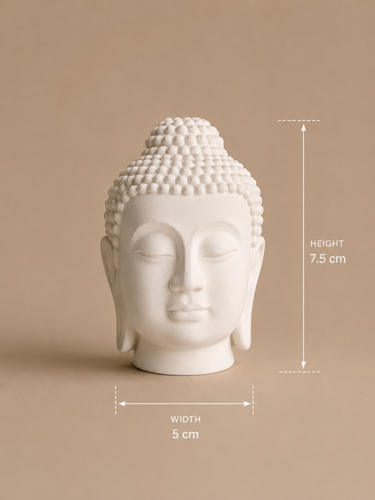 Serene Buddha Head sculpture