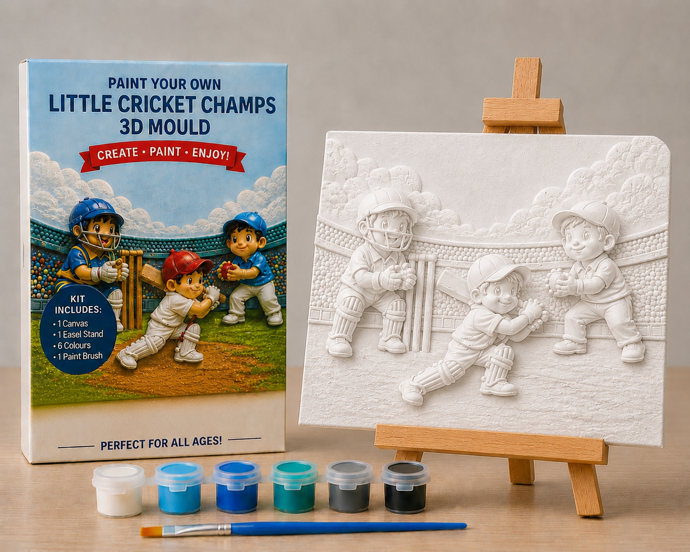 Little cricket champs 3D canvas kit