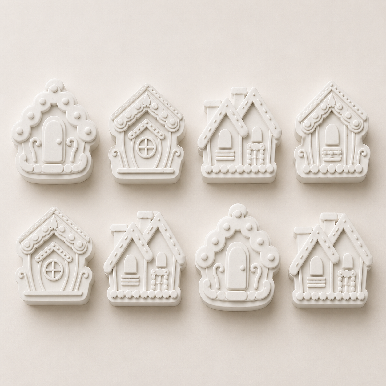 Fairy Village paintable house set (6 pieces )